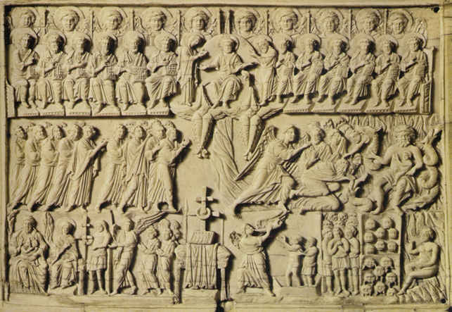 Elfenbeintafel 11. Jahrhundert, Jüngstes Gericht, 15x21 cm, byzantinisch, Victoria & Albert Museum, London